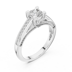 Sparkling Round Lab Grown Diamond Wedding Ring F Color VVS