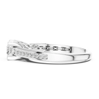 Sparkling Round Lab Grown Diamond Wedding Ring F Color VVS