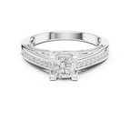 Sparkling Round Lab Grown Diamond Wedding Ring F Color VVS