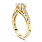 Sparkling Round Lab Grown Diamond Wedding Ring F Color VVS