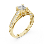 Sparkling Round Lab Grown Diamond Wedding Ring F Color VVS