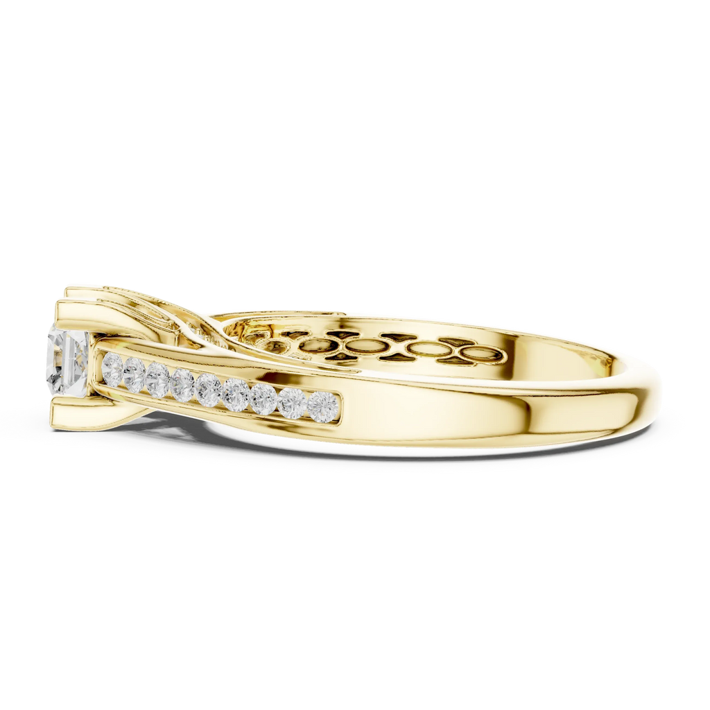 Sparkling Round Lab Grown Diamond Wedding Ring F Color VVS