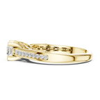 Sparkling Round Lab Grown Diamond Wedding Ring F Color VVS