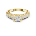 Sparkling Round Lab Grown Diamond Wedding Ring F Color VVS