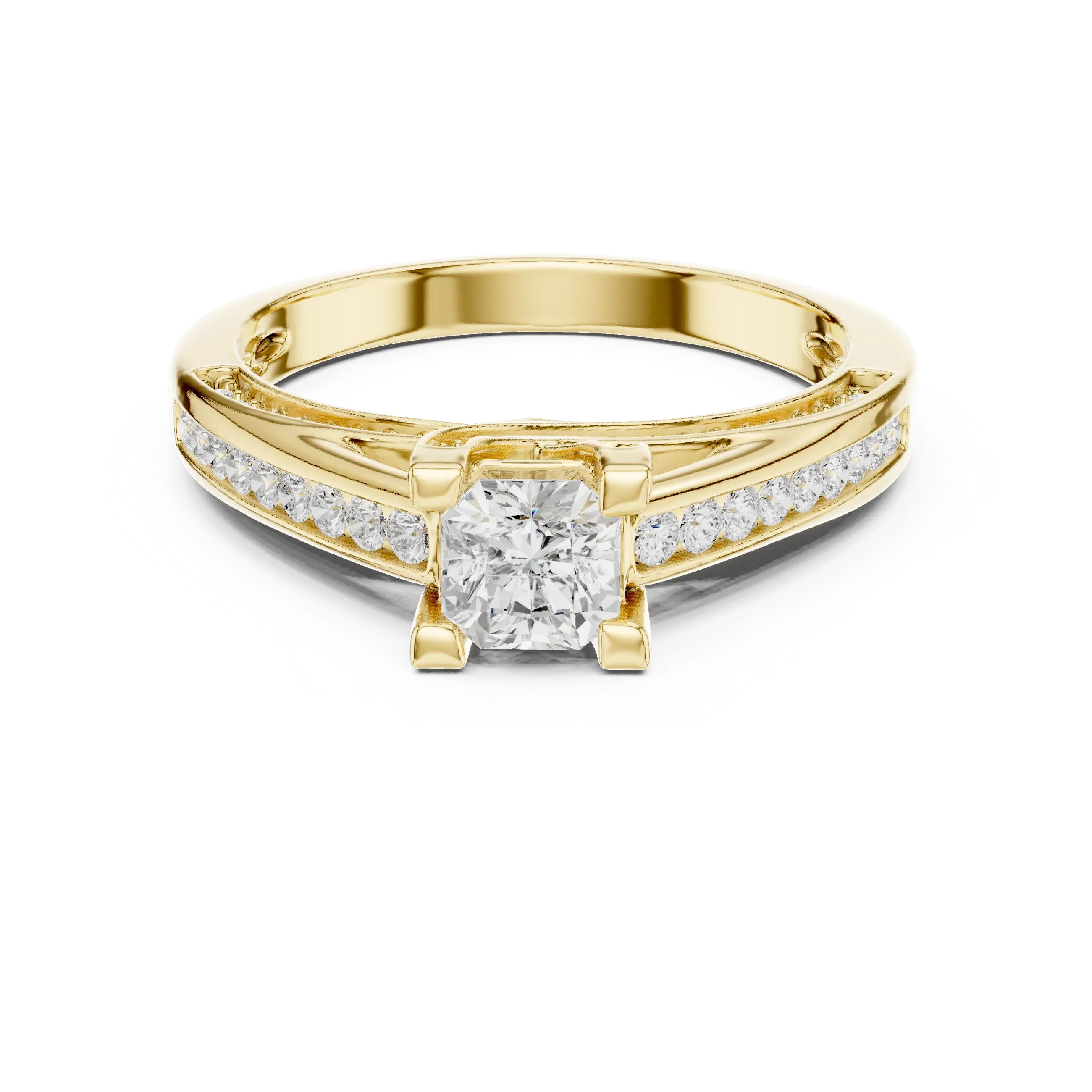 Sparkling Round Lab Grown Diamond Wedding Ring F Color VVS