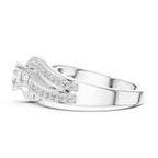 Round Lab Created Diamond Wedding Ring with Infinity Band