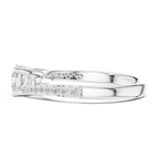 F Color Round Lab Created Diamond Pavé Band Wedding Ring