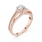 Round Lab Grown Diamond Wedding Ring E Color