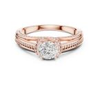 Round Lab Grown Diamond Wedding Ring E Color