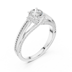 Round Lab Grown Diamond Wedding Ring E Color