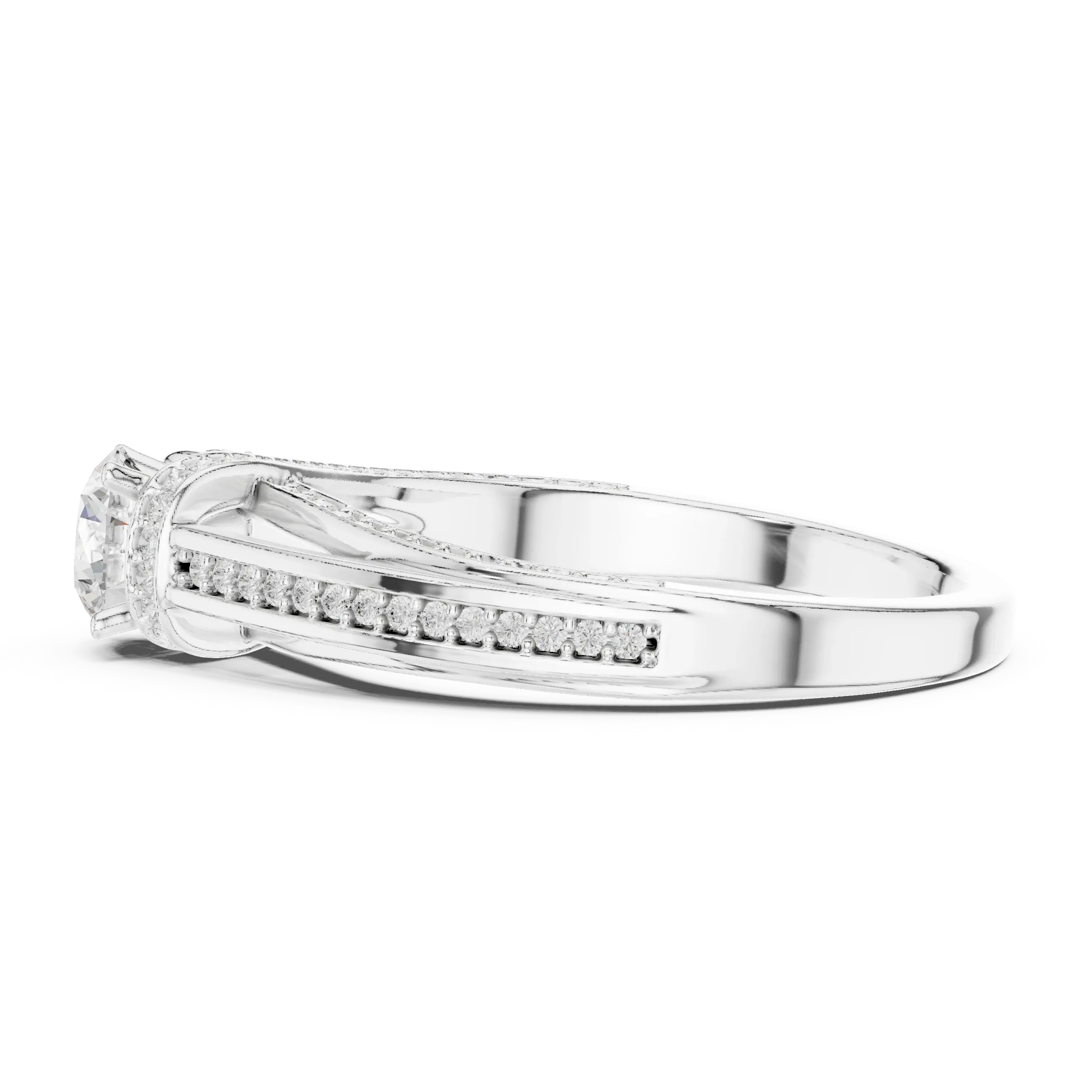 Round Lab Grown Diamond Wedding Ring E Color