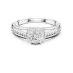 Round Lab Grown Diamond Wedding Ring E Color