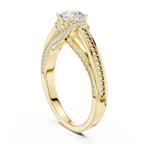 Round Lab Grown Diamond Wedding Ring E Color