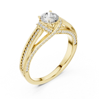 Round Lab Grown Diamond Wedding Ring E Color