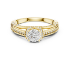 Round Lab Grown Diamond Wedding Ring E Color