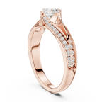 Round VVS Diamond Anniversary Gift Ring F Color