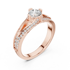 Round VVS Diamond Anniversary Gift Ring F Color