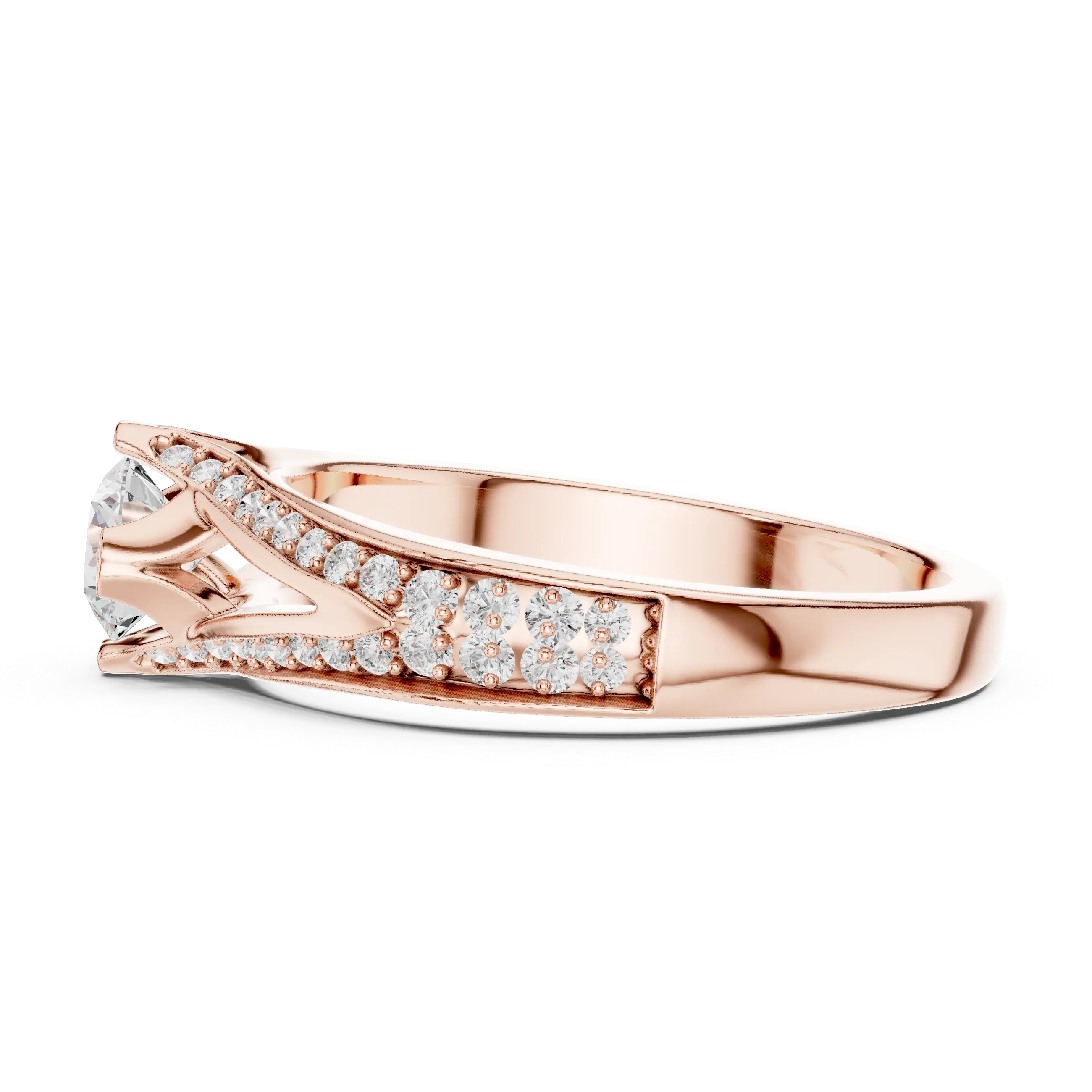 Round VVS Diamond Anniversary Gift Ring F Color