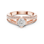 Round VVS Diamond Anniversary Gift Ring F Color
