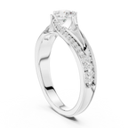 Round VVS Diamond Anniversary Gift Ring F Color