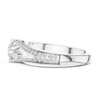 Round VVS Diamond Anniversary Gift Ring F Color