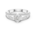 Round VVS Diamond Anniversary Gift Ring F Color