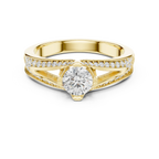 Round VVS Diamond Anniversary Gift Ring F Color
