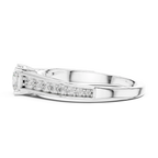 D Color Round Moissanite Floral Engagement Ring Lab Grown