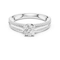 E Color VVS1 Round Moissanite Rose Gold Style Wedding Ring