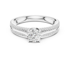 E Color VVS1 Round Moissanite Rose Gold Style Wedding Ring