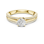 E Color VVS1 Round Moissanite Rose Gold Style Wedding Ring