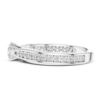 F Color Round Lab Created Diamond Anniversary Ring