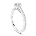Round Moissanite Celtic Knot Engagement Ring D Color VVS