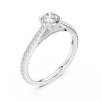Round Moissanite Celtic Knot Engagement Ring D Color VVS