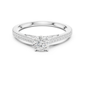 Round Moissanite Celtic Knot Engagement Ring D Color VVS