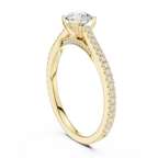 Round Moissanite Celtic Knot Engagement Ring D Color VVS