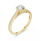 Round Moissanite Celtic Knot Engagement Ring D Color VVS