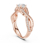 Unique Round Lab Grown Diamond Ring E Color