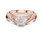 Unique Round Lab Grown Diamond Ring E Color