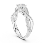 Unique Round Lab Grown Diamond Ring E Color