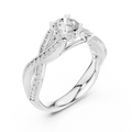 Unique Round Lab Grown Diamond Ring E Color