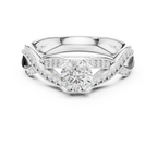 Unique Round Lab Grown Diamond Ring E Color