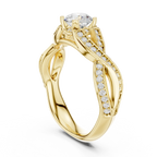 Unique Round Lab Grown Diamond Ring E Color