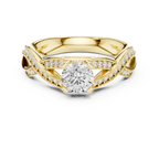 Unique Round Lab Grown Diamond Ring E Color