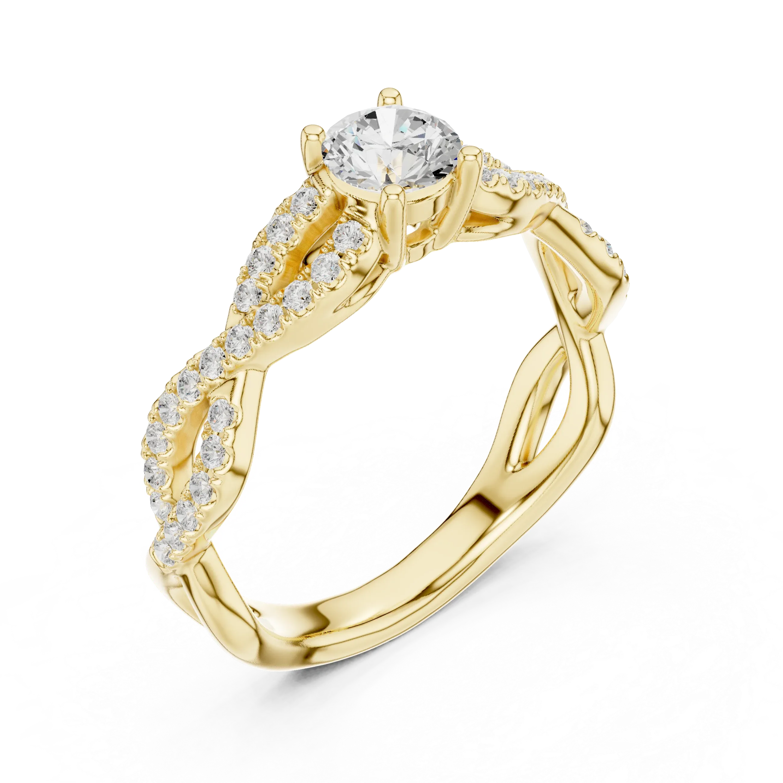 E Color VVS Round Moissanite Anniversary Ring Lab Grown Style