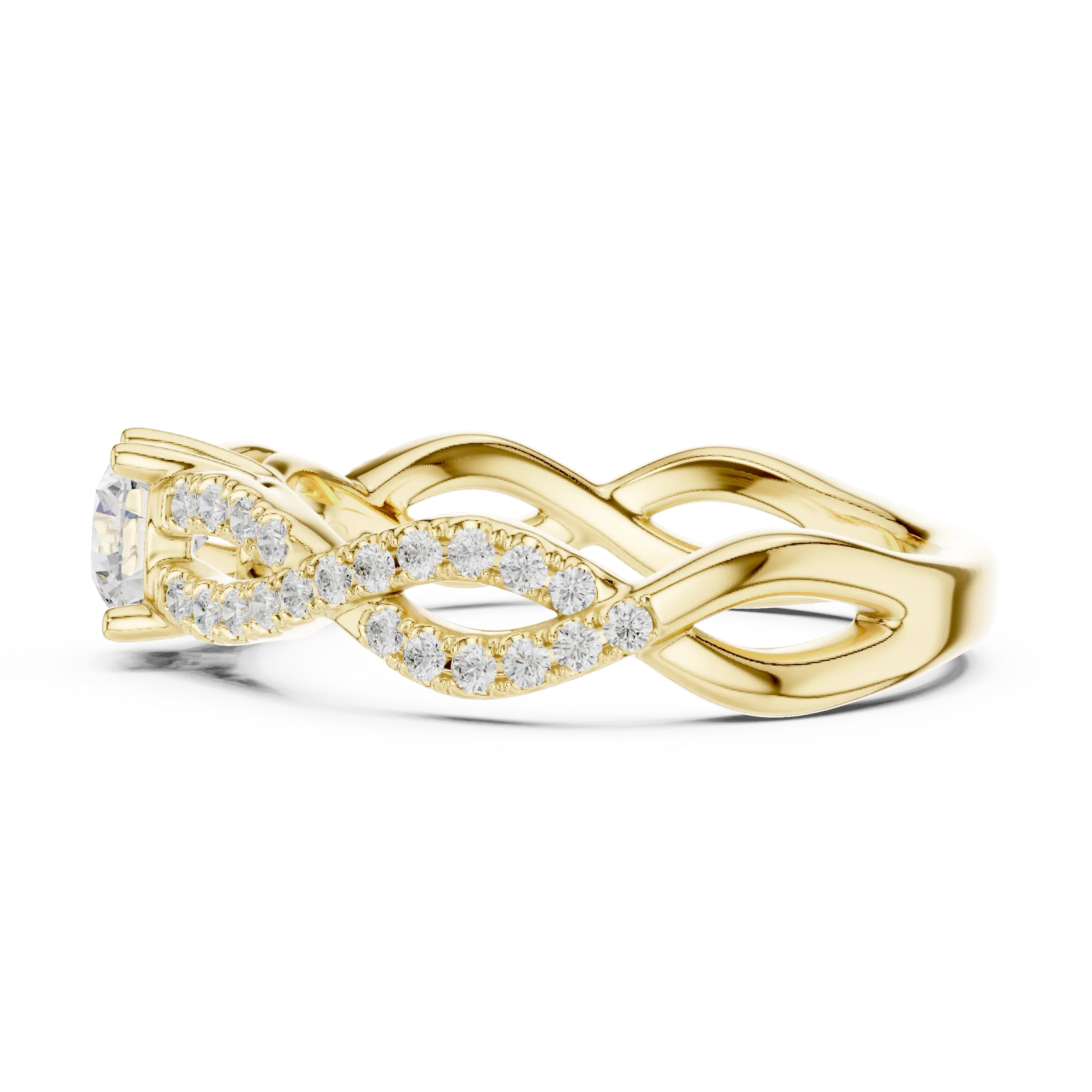 E Color VVS Round Moissanite Anniversary Ring Lab Grown Style