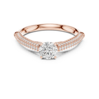 F Color Round VVS Diamond Engagement Ring Wedding Gift