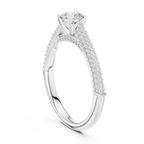 F Color Round VVS Diamond Engagement Ring Wedding Gift