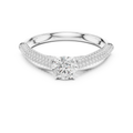 F Color Round VVS Diamond Engagement Ring Wedding Gift