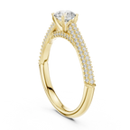 F Color Round VVS Diamond Engagement Ring Wedding Gift